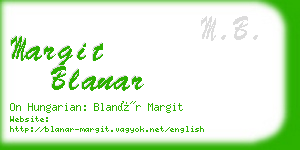 margit blanar business card